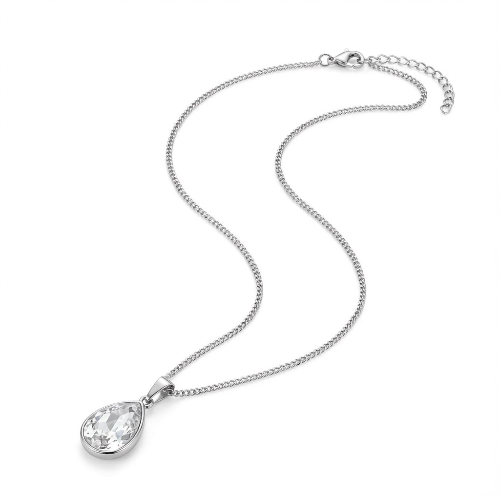 Κολιέ σε σχήμα σταγόνα  swarovski
